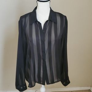 Black sheer blouse